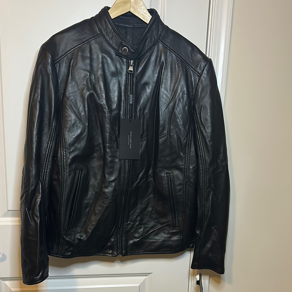Brand New Marc New York Black Leather Jacket